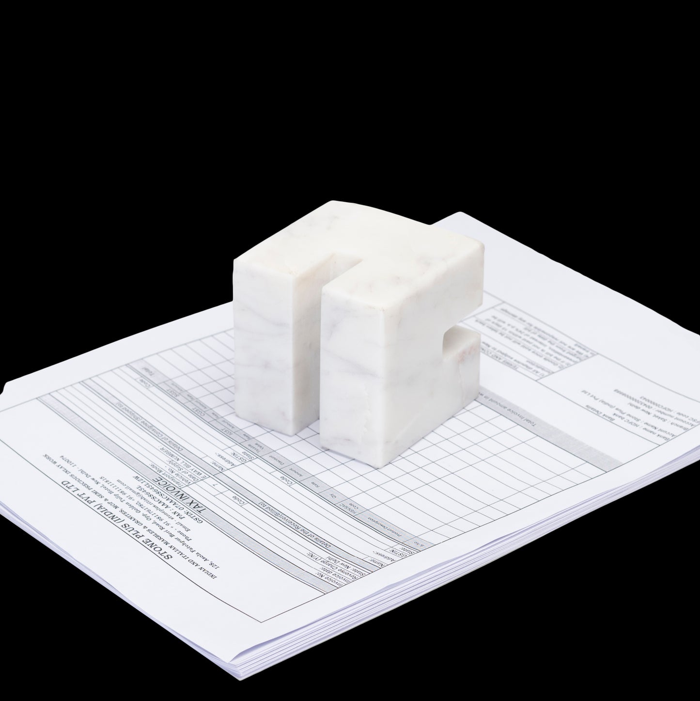 Opulent Homes White Pearl Cube Shape Paper Weight