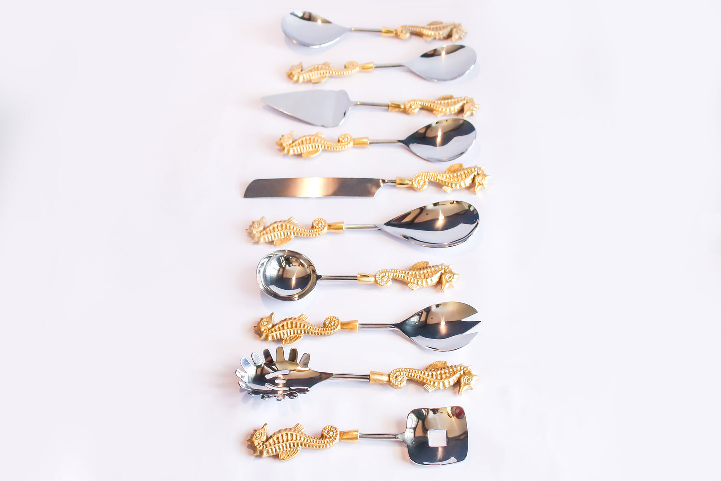 Opulent Homes Serving Spoon Set seahorse
