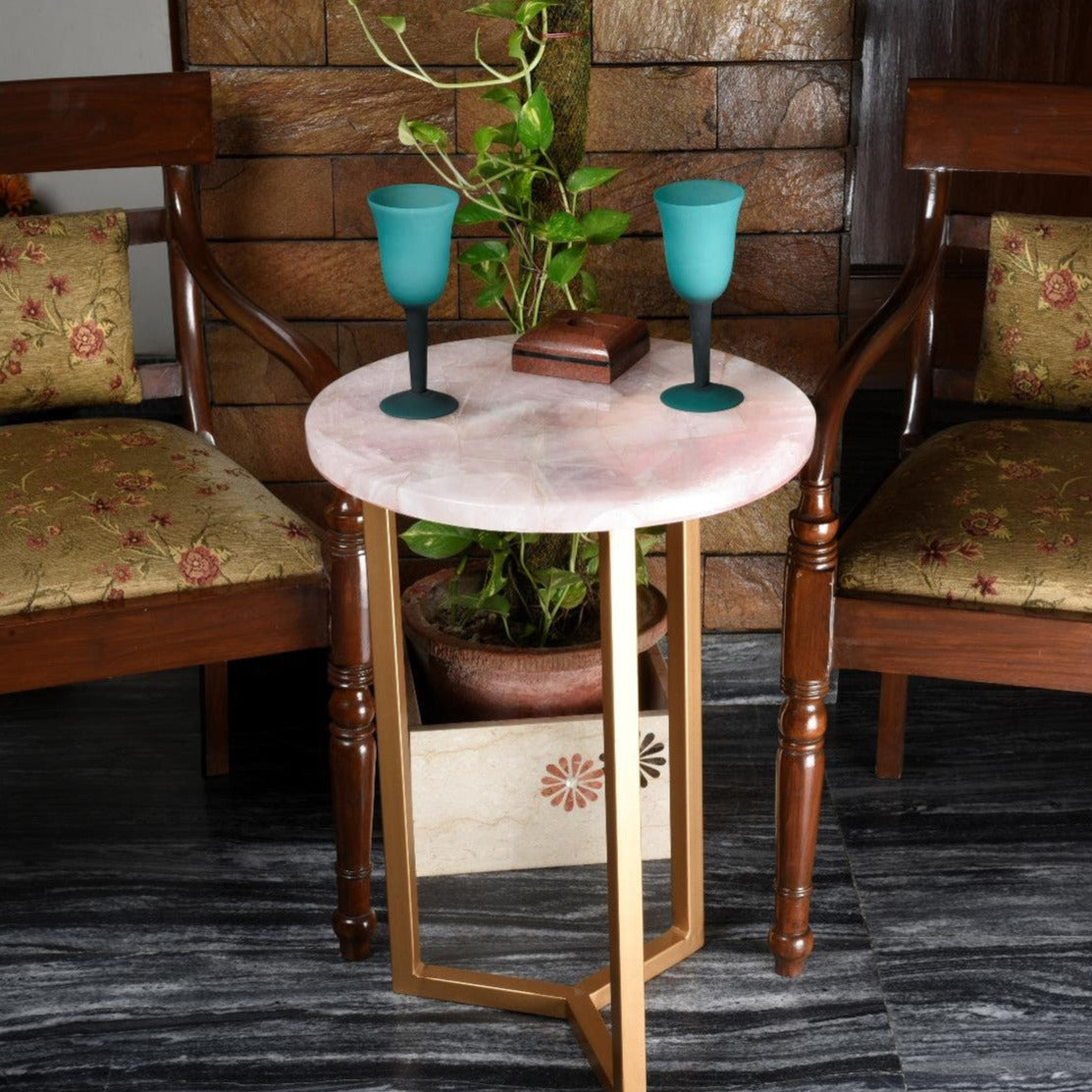 Stone Plus India Rose Quartz Table II