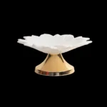 Bowl Fruit with Metal Stand-Marble - View 5