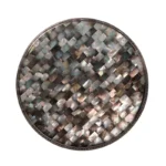 opulent homes black mother of pearl tray with metal frame 11