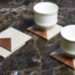 Coasters White Marble Inlay - View 2
