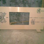 stone plus india marble inlay green mother of pearl mirror frame