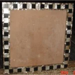 White and Black Mother of Pearl Mirror Frame - View 2