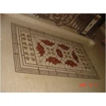 stone plus india lotus design marble inlay flooring pattern/ carpet