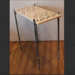 Cream Marble Inlay Side Table - View 2
