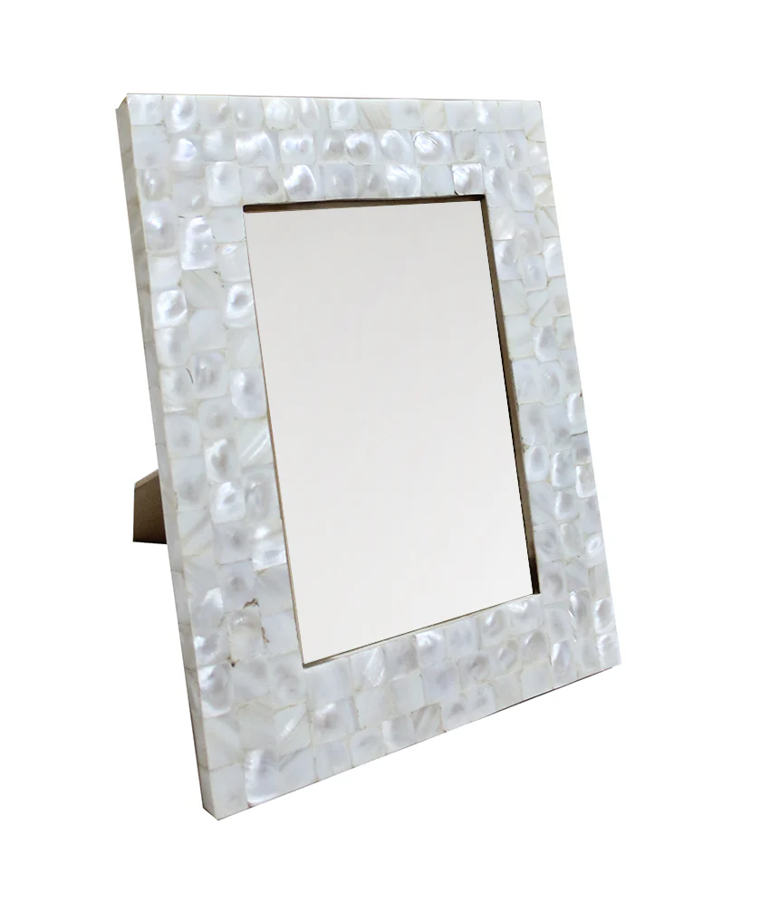 opulent homes white mother of pearl photo frame