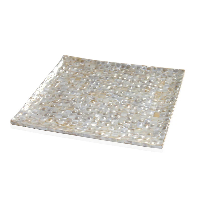 opulent homes white mother of pearl tray 88