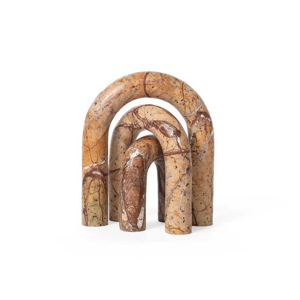 opulent homes brown bidasar marble set of 3 decorative home