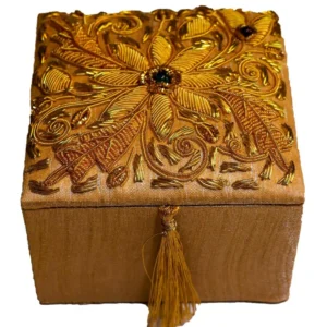 opulent homes embroidered box square/ gift box