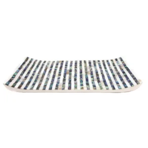 opulent homes green mother of pearl resin tray