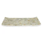 opulent homes white mother of pearl tray 12x7