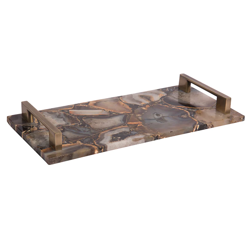 opulent homes agate tray w126