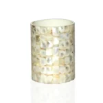 opulent homes white mother of pearl penstand/cutlery holder/tooth brush holder