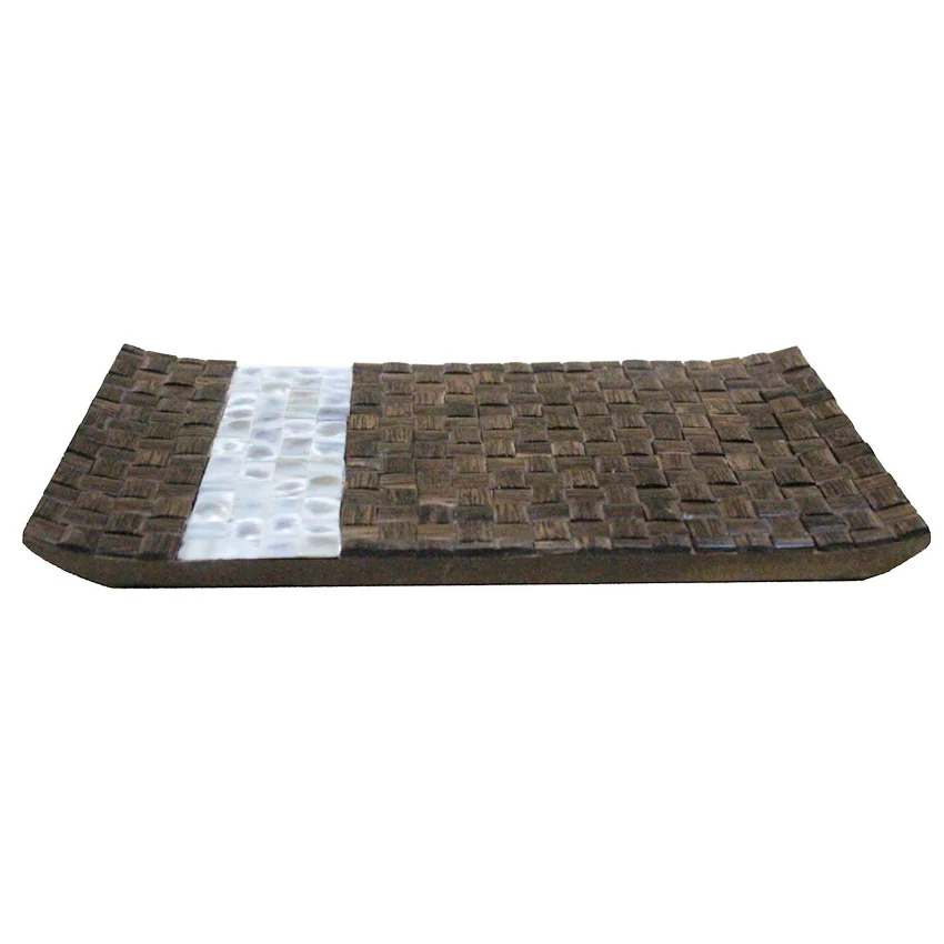 opulent homes taadiwood white mother of pearl tray 127