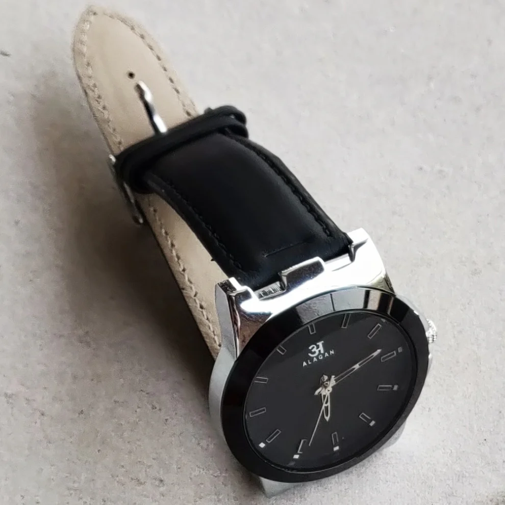 alagan wrist watch black
