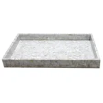 opulent homes white mother of pearl tray s169