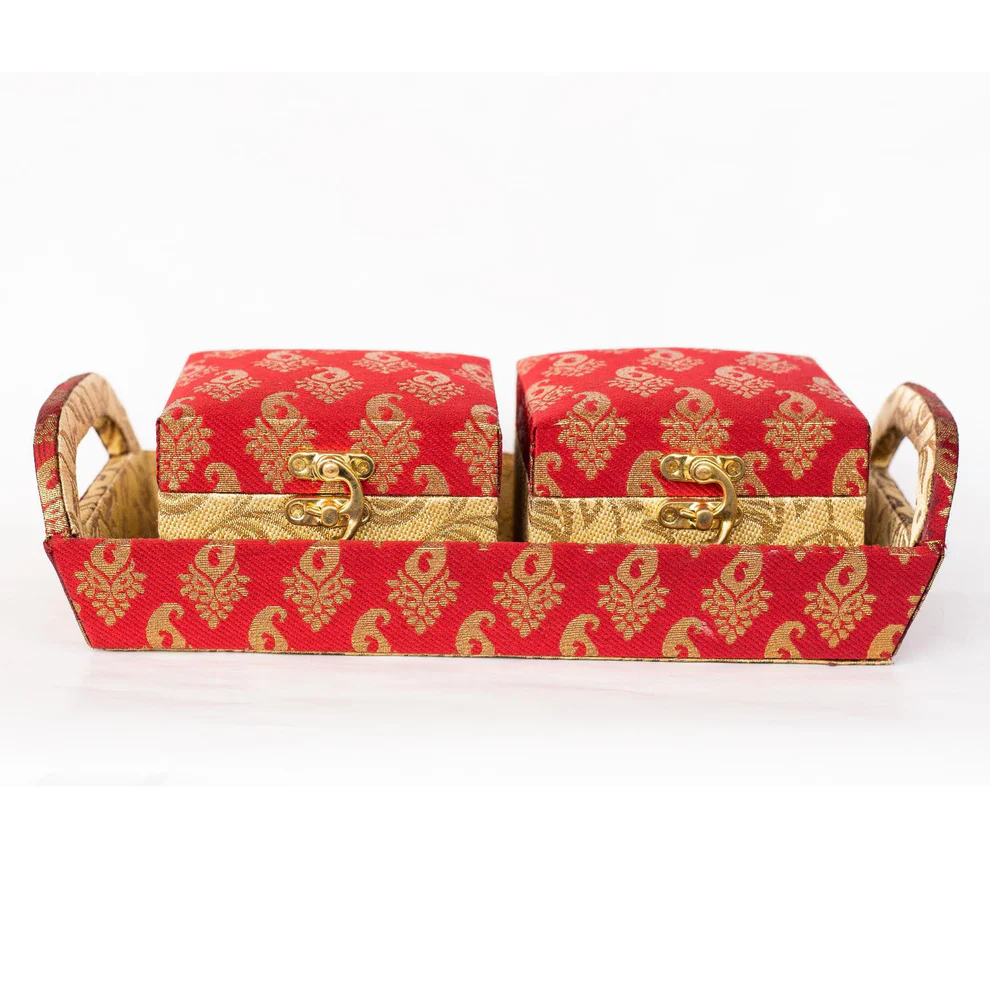 opulent homes tray with 2 boxes