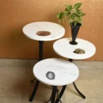 stone plus india set of agate marble 3 side tables