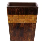 opulent homes taadiwood bamboo dustbin/planter 12