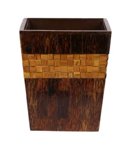 opulent homes taadiwood bamboo dustbin/planter 12
