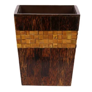 opulent homes taadiwood bamboo dustbin/planter 12