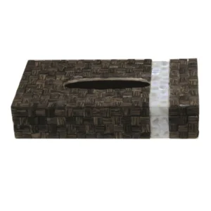 opulent homes taadiwood white mother of pearl tissue box 1052