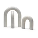 opulent homes white marble set of 3 decorative home
