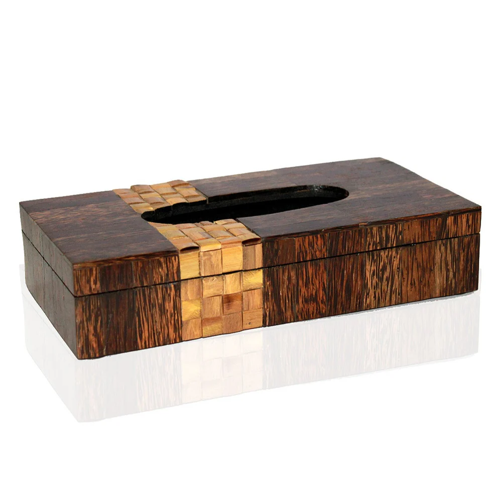 opulent homes taadiwood bamboo tissue box 1052