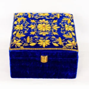 opulent homes wedding card box blue