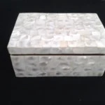opulent homes white mother of pearl box 10x5x3