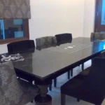 Black Marble Mother of Pearl Inlay Dining Tabletop - View 4