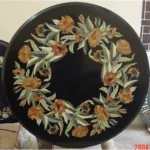 Marble Inlay Flower Design Tabletop - View 2