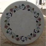 Marble Inlay Creeper Design Tabletop - View 3