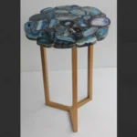 stone plus india blue agate flower table