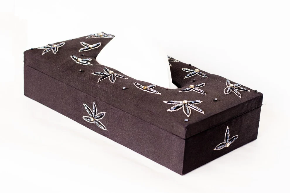 opulent homes embroidered box tissue iii