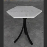 White Marble Hexagon Shape Table - View 2