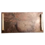 opulent homes petrified wood tray 126