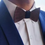 alagan wooden bowtie and cufflinks (walnut)
