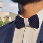 alagan wooden bowtie and cufflinks (blue)