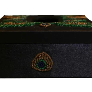 opulent homes tissue box embroidered i