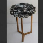stone plus india black agate flower table