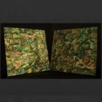 opulent homes green mother of pearl/paua shell coasters set of 2