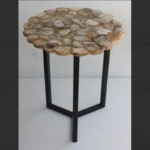 stone plus india golden agate flower table