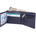 alagan opulent homes leather wallet (blue)