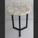 White Quartz Natural Pattern Table - View 3