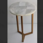 stone plus india white quartz random pattern table