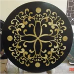 Marble Inlay Black Tabletop - View 2