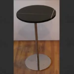 Black Marble Table With SS Base - View 3