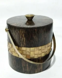 opulent homes ice bucket in taadiwood bamboo
